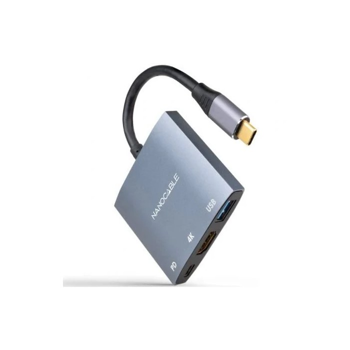 CONVERSOR NANO CABLE USB-C A HDMI/H - USB3.0/H - USB-C PD/H 0.15M GRIS 0 CONVERSOR NANO CABLE USB-C A HDMI/H - USB3.0/H - USB-C PD/H 0.15M GRIS 0