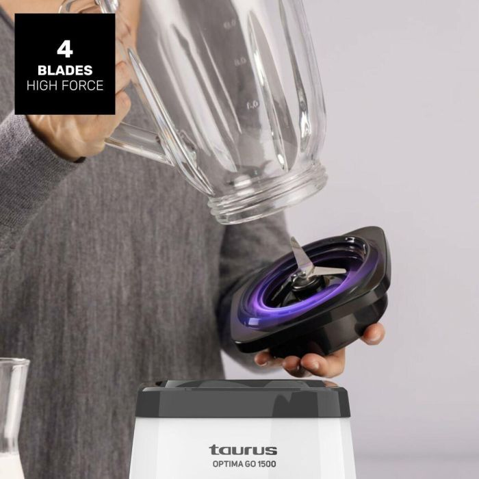 Batidora de Vaso Taurus OPTIMA GO 1500 Gris 1,5 L 7 Batidora de Vaso Taurus OPTIMA GO 1500 Gris 1,5 L 7
