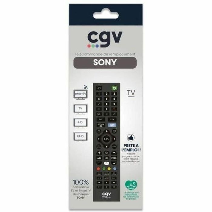 Sony CGV3322103009306 Mando a distancia de repuesto para televisores Sony, sin programación, listo para usar 3