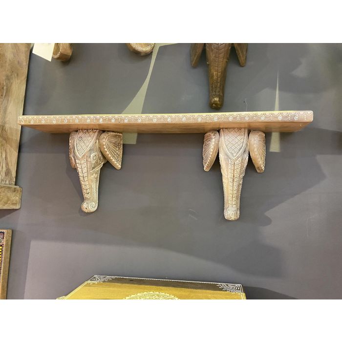 DKD Home Decor Estantería Indio RK 22 Natural Blanco Mango 15 x 28 x 78 cm 1