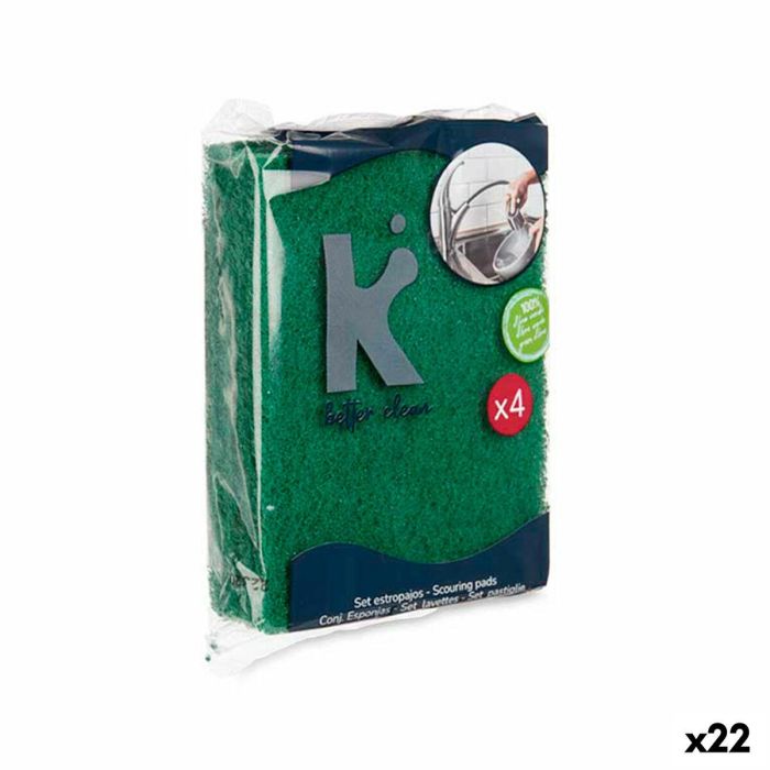 Set de Estropajos Verde Fibra abrasiva 11,3 X 15,7 X 0,5 cm (22 Unidades) Set de Estropajos Verde Fibra abrasiva 11,3 X 15,7 X 0,5 cm (22 Unidades)