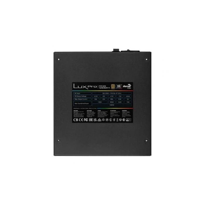Aerocool Fuente Alimentación LUXPRORGB1000M 1000W 80 PLUS Gold ATX Totalmente Modular Negra 4