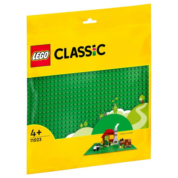 LEGO Classic Base Verde, Juego Construcción, 4+ Años, 1 Pieza, Plástico, Multicolor