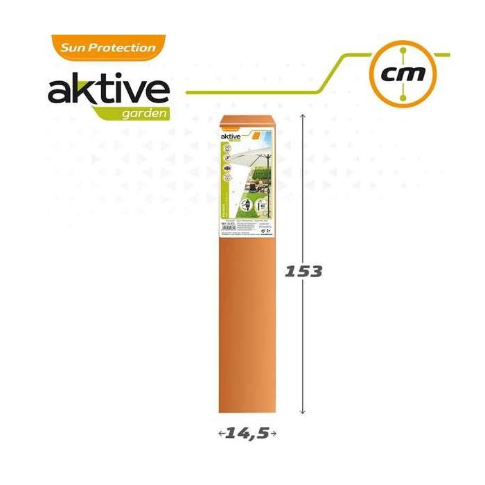 Color Baby Parasol Terraza 300 cm con Chimenea y Mástil de Aluminio 3,8 cm Color Crema 4