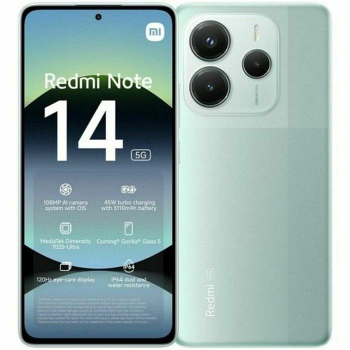 Xiaomi Redmi Note 14 8GB 256GB Dual SIM 5G Coral Green OEM 30