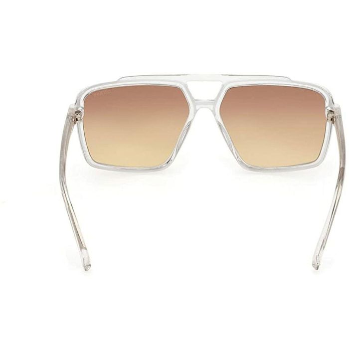 Guess Gafas GU00076 26F 140 mm Gafas de Sol para Hombre Navigator Montura Cristalina Marrón Degradado Ancho Puente 15 mm Calibre Cristal 61 mm 5