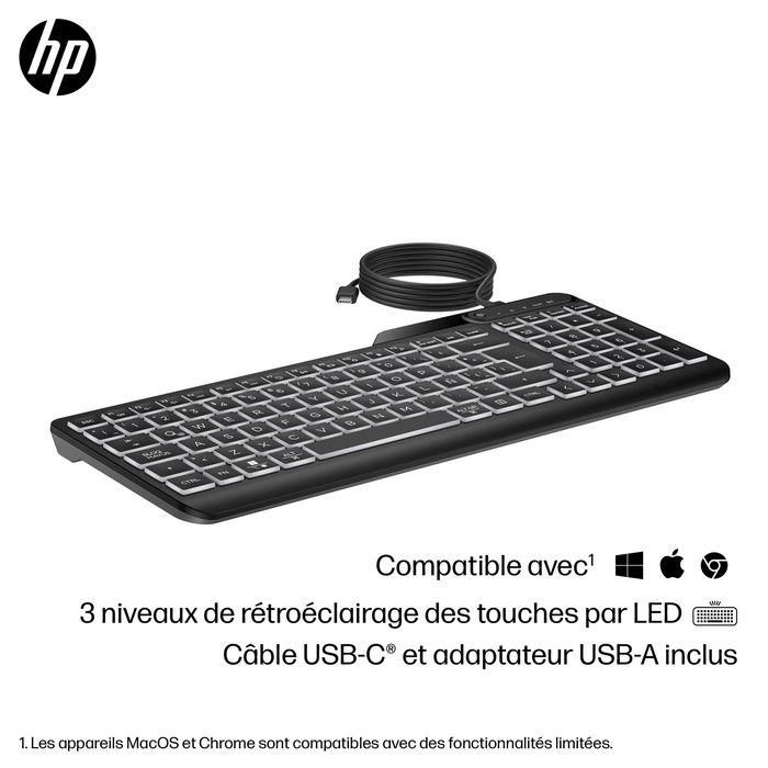 HP 400 Teclado con Cable Retroiluminado Blanco Cálido, Teclas Silenciosas, 12 Programables, Delgado y Desinfectable 14 HP 400 Teclado con Cable Retroiluminado Blanco Cálido, Teclas Silenciosas, 12 Programables, Delgado y Desinfectable 14