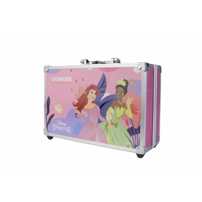 Markwins Maletín de Maquillaje Metálico Princesas Juguete 25x19,5x8,7 cm, 20 Brillos Labios, 20 Sombras Ojos, Accesorios, Edad 3+ Años 1