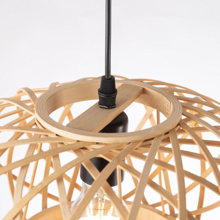 Lámpara Colgante Ha Long de Ratán Natural Boho-Chic, Ideal para Calidez Ambiente, Compatible Bombilla E27 RGB CCT SKD-P80111 1