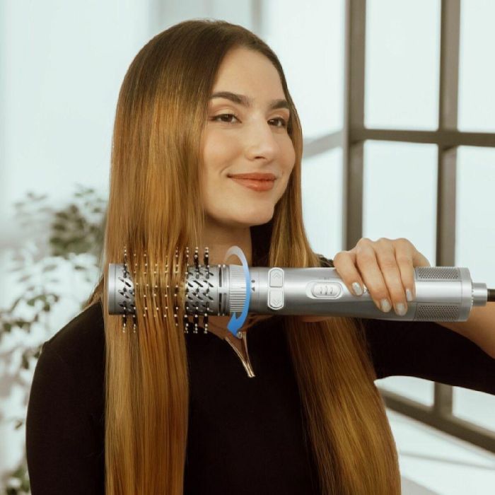 Cepillo Moldeador Cecotec CeramicCare 6in1 Gyro 1000 W Negro Gris Plástico 2