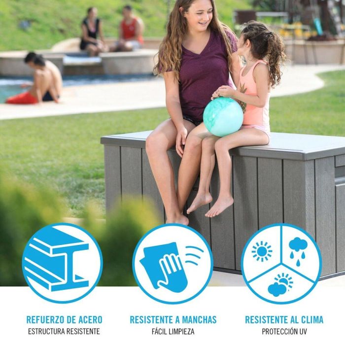 Arcón de Exterior Lifetime Marrón 570 L 150 x 69 x 72 cm Acero Plástico 3 Arcón de Exterior Lifetime Marrón 570 L 150 x 69 x 72 cm Acero Plástico 3