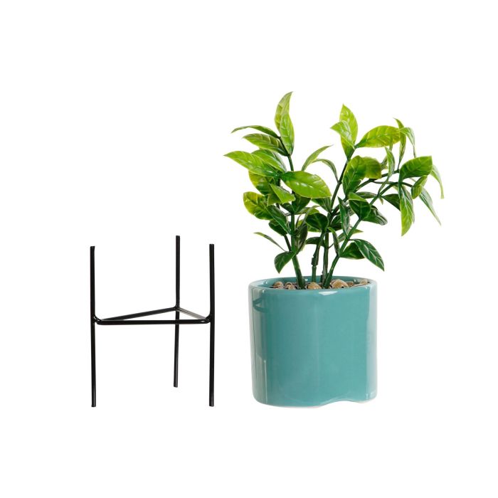 DKD Home Decor Planta Rosa Turquesa Gres 7 x 22 x 7 cm (6 Unidades) 3