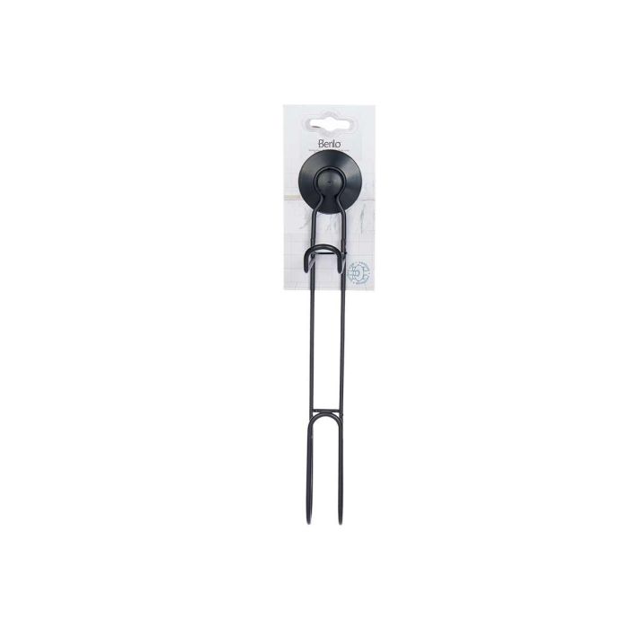 Portarrollo de Metal Negro Mate con Doble Ventosa Berilo 3x32x15 cm (12 Unidades) 1 Portarrollo de Metal Negro Mate con Doble Ventosa Berilo 3x32x15 cm (12 Unidades) 1