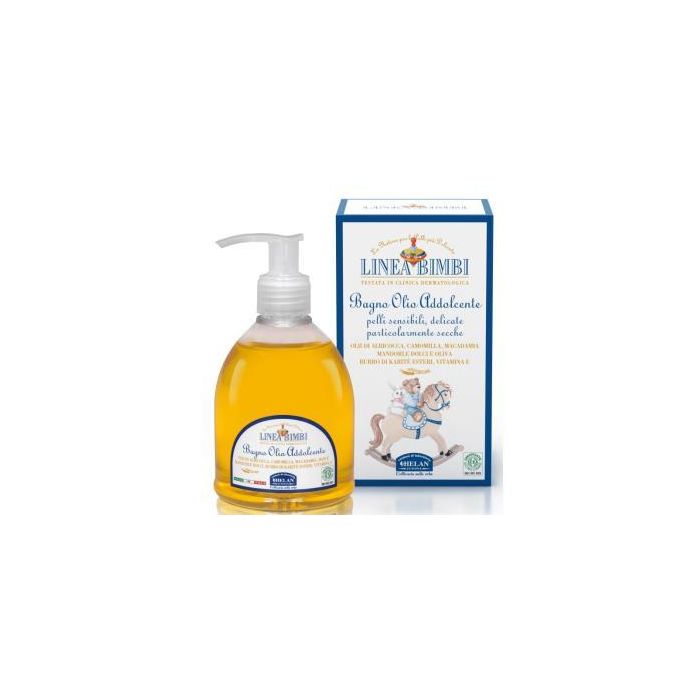 Linea Bimbi Aceite de Baño Suavizante e Hidratante, con Albaricoque, Manzanilla y Almendras Dulces, Bebés 240ml