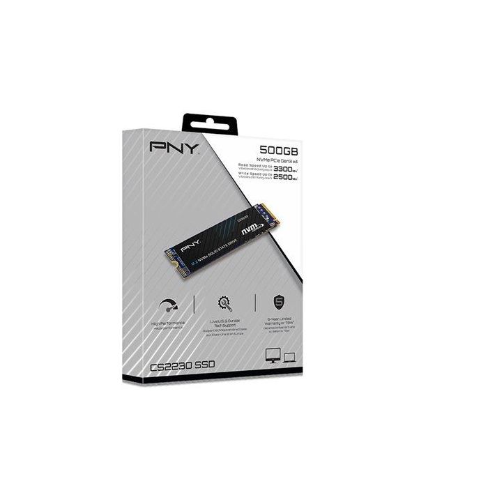 Pny Disco Duro Interno SSD CS2230 500GB NVMe M.2 PCIe Gen3 x4 2