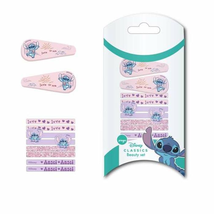 Cerdá Set de Accesorios para el Cabello Infantil Stitch en Caja, Multicolor, 8x13.8x0.1cm, Edad +3 años 4