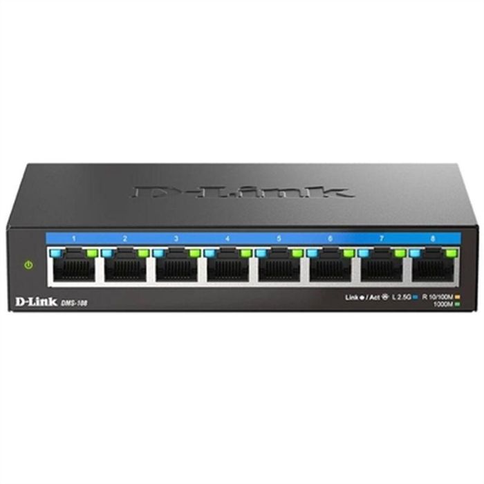 D - Link Switch Multigigabit 2.5G 8 Puertos Dms - 108 E, No Administrado, 40 Gbps, Escritorio 7 D - Link Switch Multigigabit 2.5G 8 Puertos Dms - 108 E, No Administrado, 40 Gbps, Escritorio 7