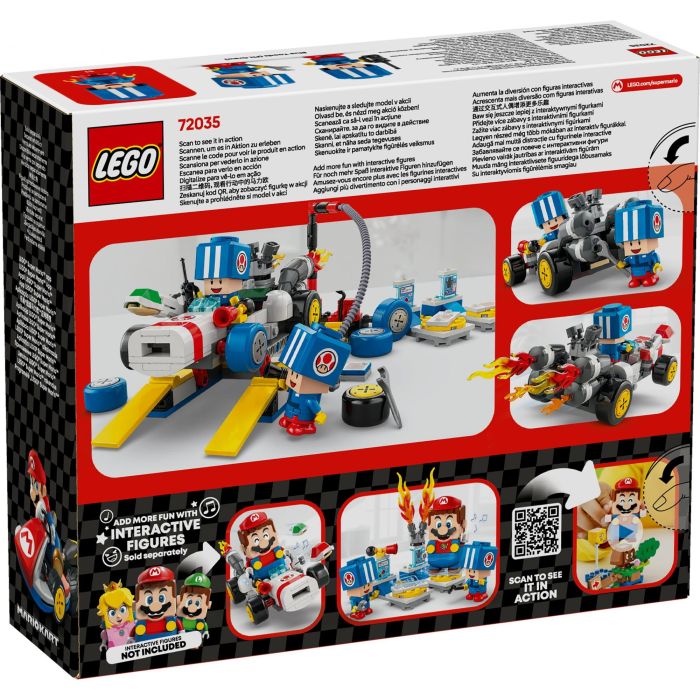 LEGO 72035 Mario Kart Garaje de Toad Set de Construcción Personalizable con Rayo GTI y 2 Toads Azules para +8 años 12 LEGO 72035 Mario Kart Garaje de Toad Set de Construcción Personalizable con Rayo GTI y 2 Toads Azules para +8 años 12