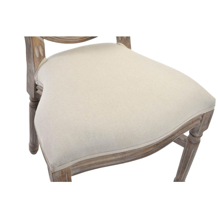 Silla Tradicional DKD Home Decor Beige Natural 46 x 96 x 50 cm (2 Unidades) 2 Silla Tradicional DKD Home Decor Beige Natural 46 x 96 x 50 cm (2 Unidades) 2