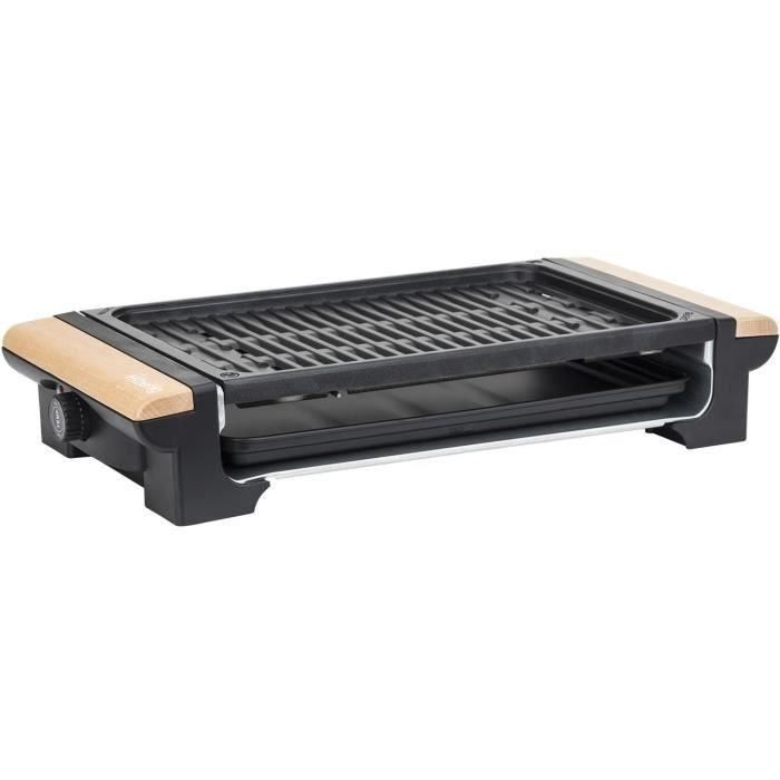H.KoeNIG - RP320 - Parrilla 2 en 1 - Función para hornear y parrilla - 37 x 23 cm - Mangos de madera - 1300 W 2 H.KoeNIG - RP320 - Parrilla 2 en 1 - Función para hornear y parrilla - 37 x 23 cm - Mangos de madera - 1300 W 2