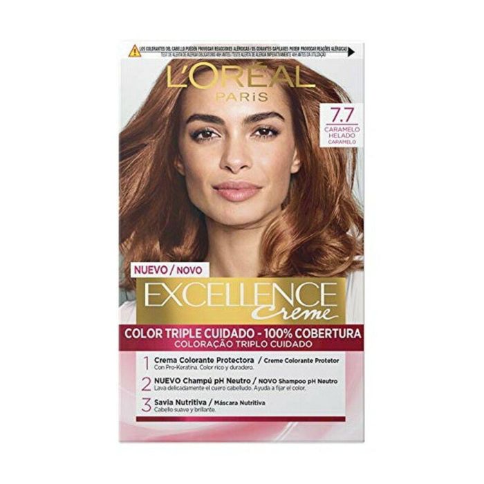 L'Oréal Paris Excellence Creme Tinte #7.7-Caramelo Helado 192 mL L'Oréal Paris Excellence Creme Tinte #7.7-Caramelo Helado 192 mL