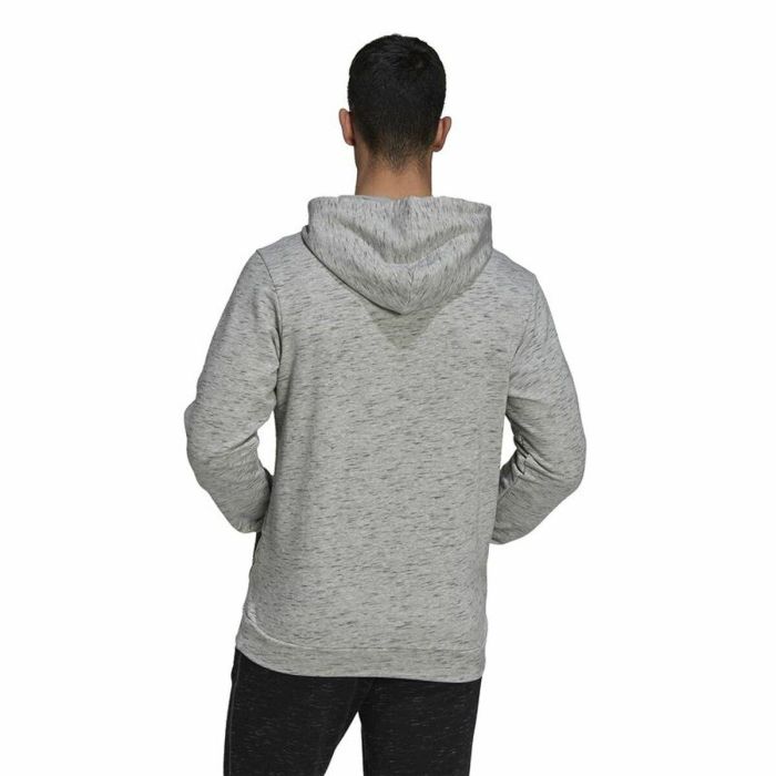 Sudadera con Capucha Hombre Adidas Essentials Mélange Embroidered Gris claro 2 Sudadera con Capucha Hombre Adidas Essentials Mélange Embroidered Gris claro 2