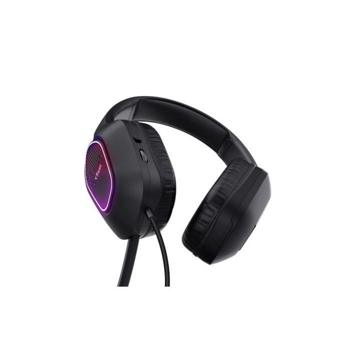 Trust Gaming GXT 416 Zirox Auriculares Gaming con Micrófono Jack 3.5mm & USB Negros Drivers 50mm Iluminación LED para PC, Switch, Móvil 3