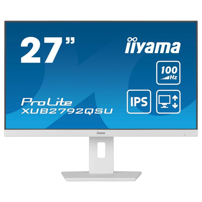iiyama ProLite XUB2792QSU-W6 68,5cm/27" 2560x1440 WQHD IPS 100Hz 0,4ms HDMI DP USB Pivot Blanco iiyama ProLite XUB2792QSU-W6 68,5cm/27" 2560x1440 WQHD IPS 100Hz 0,4ms HDMI DP USB Pivot Blanco