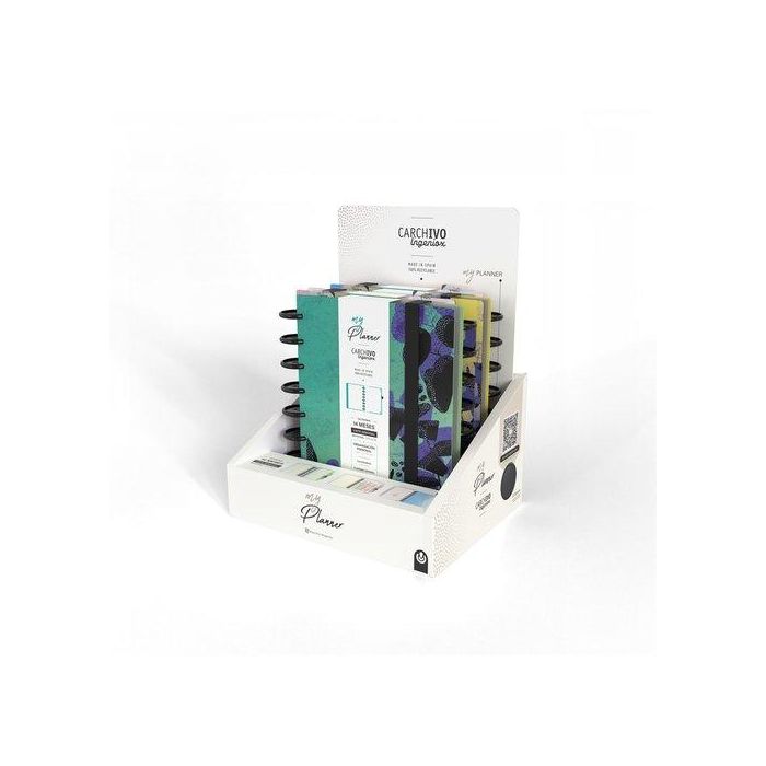 Bloc Carchivo My Planner Ingeniox A5 240H S/V Surtido Expositor De 4