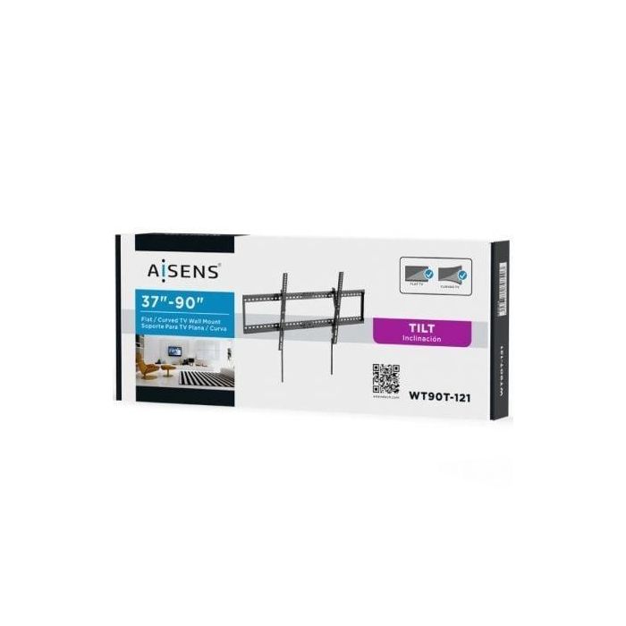 AISENS - SOPORTE ECO INCLINABLE PARA MONITOR/TV 75KG DE 37-90, NEGRO 3 AISENS - SOPORTE ECO INCLINABLE PARA MONITOR/TV 75KG DE 37-90, NEGRO 3