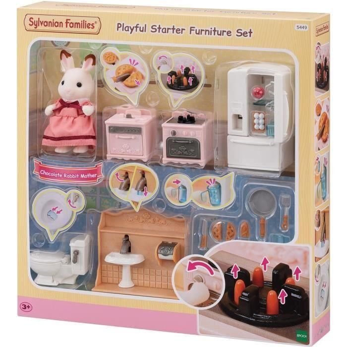 El acogedor conjunto de muebles de cabaña y mamán - Familias Sylvanian - 5449 - de 3 años 2