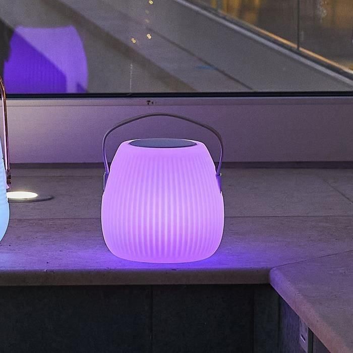 Lámpara altavoz bluetooth inalámbrico - LUMISKY - MINI MAY PLAY - H23 cm - LED blanco y multicolor regulable 1 Lámpara altavoz bluetooth inalámbrico - LUMISKY - MINI MAY PLAY - H23 cm - LED blanco y multicolor regulable 1