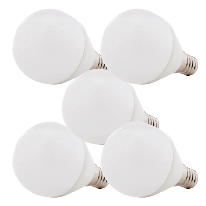 Pack 5 Bombillas LED E14 7W 500Lm 2700K 40.000H HO-C37-E14-7W-RC-WW-PK5-AP