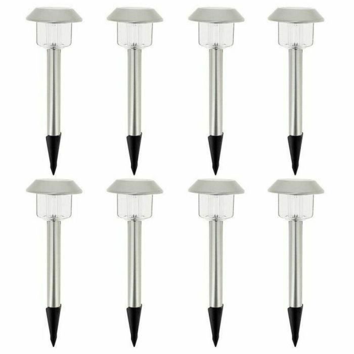 Lumisky Alesia Lote de 8 Balizas Solares LED Blanco Frío para Jardín/Camino, 8h Batería, Resistentes UV/Salpicaduras Lumisky Alesia Lote de 8 Balizas Solares LED Blanco Frío para Jardín/Camino, 8h Batería, Resistentes UV/Salpicaduras