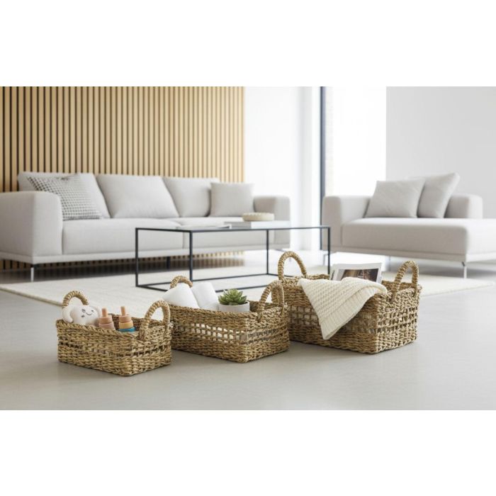 Privilege Set 3 Cestas Rectangulares con Asas 30 cm, 25 cm, 20 cm 4 Privilege Set 3 Cestas Rectangulares con Asas 30 cm, 25 cm, 20 cm 4