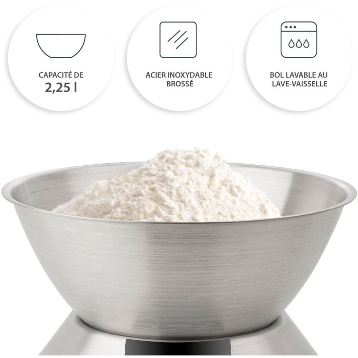 Báscula de cocina digital - ADE - HANNA - Acero inoxidable/Plástico - 23 x 16,5 cm - Incluye 3 pilas AAA 1