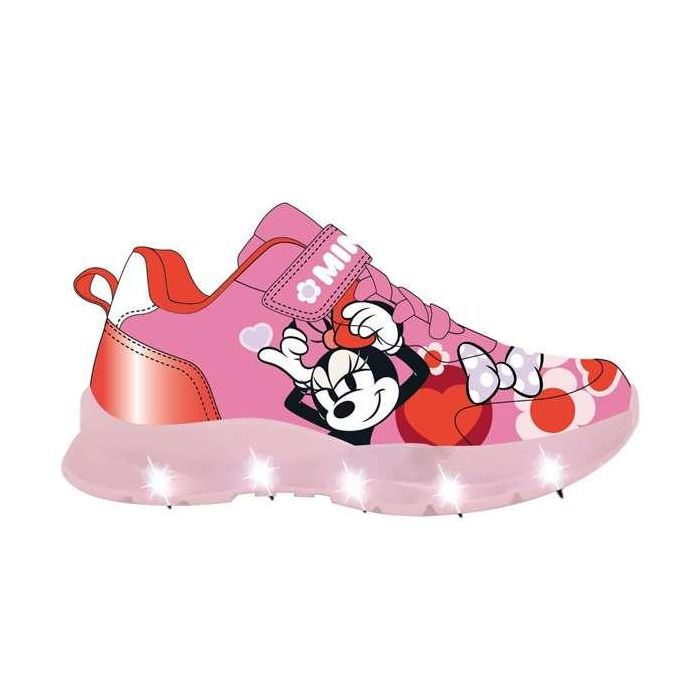 Cerdá T032 Zapatillas Deportivas Infantiles con Luces de Minnie Mouse Fucsia Suela TPR Talla 32