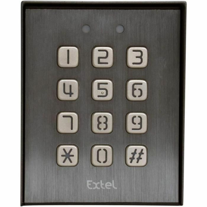 Extel KLAVY 3 Teclado de Codificación con Cable Metálico SLIM, Visera Protectora, Teclas Retroiluminadas para Motorización de Puerta 1 Extel KLAVY 3 Teclado de Codificación con Cable Metálico SLIM, Visera Protectora, Teclas Retroiluminadas para Motorización de Puerta 1