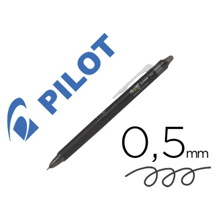 Boligrafo Pilot Frixion Point Clicker Borrable 0,5 mm Negro 12 unidades