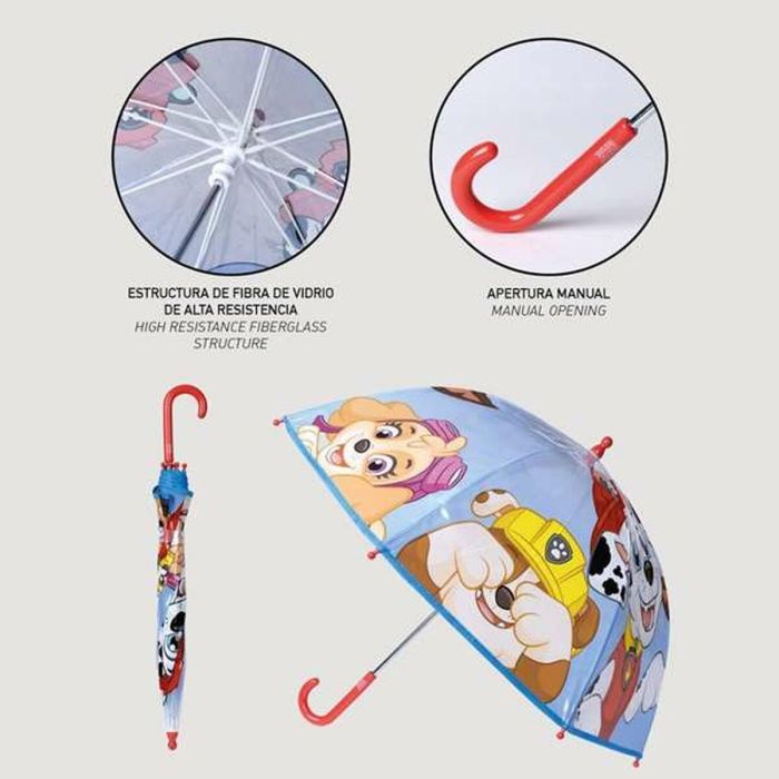 Paraguas manual burbuja paw patrol 45 cm 1 Paraguas manual burbuja paw patrol 45 cm 1