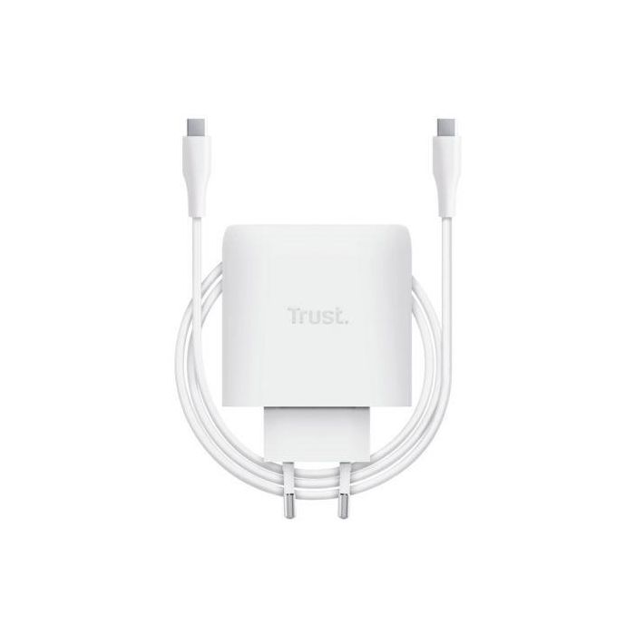 Trust Cargador de Pared GaN Maxo 25524 65W USB-C con Cable Incluido