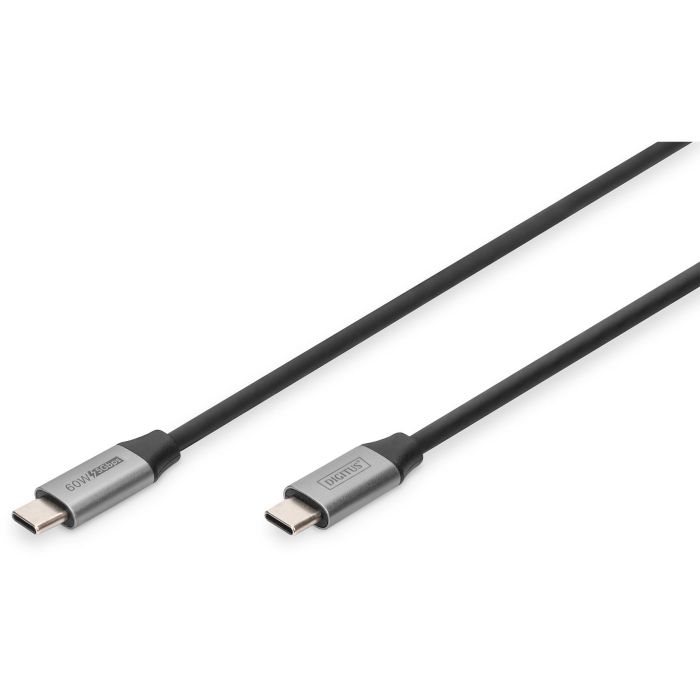 Digitus Cable USB-C a USB-C 3.2 Gen 1 (5Gbps) 60W, 1m, negro