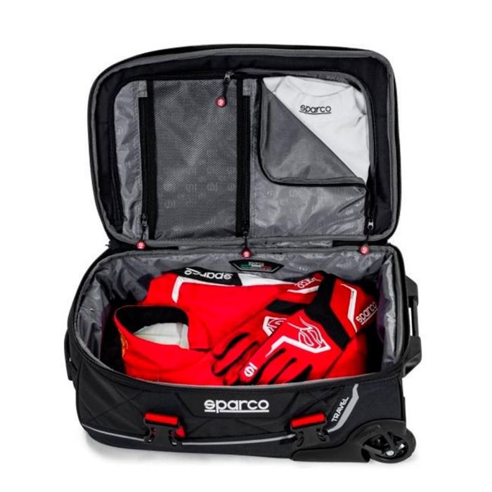Sparco S016438MRRS Mochila de Viaje Negro-Rojo Grande 142 Litros Estilo Martini Racing 4 Sparco S016438MRRS Mochila de Viaje Negro-Rojo Grande 142 Litros Estilo Martini Racing 4