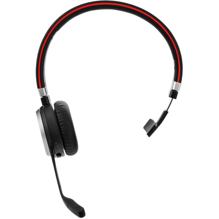 Jabra Evolve 65 SE MS Mono - Auricular Inalámbrico/Alámbrico On-Ear Mono headset para Llamadas/Música con Micrófono y Reducción de Ruido