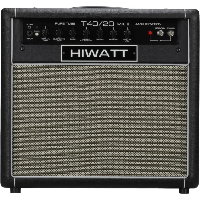 HIWATT T40 Amplificador de Guitarra Combo de Válvulas 40W/20W 1x12" con Reverb de Muelles 1