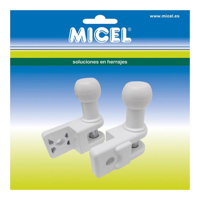 Micel TLD01 92541 Juego Soporte Barandilla Toldo Aluminio Blanco Izquierda Derecha 30.70x69x73.20mm 1