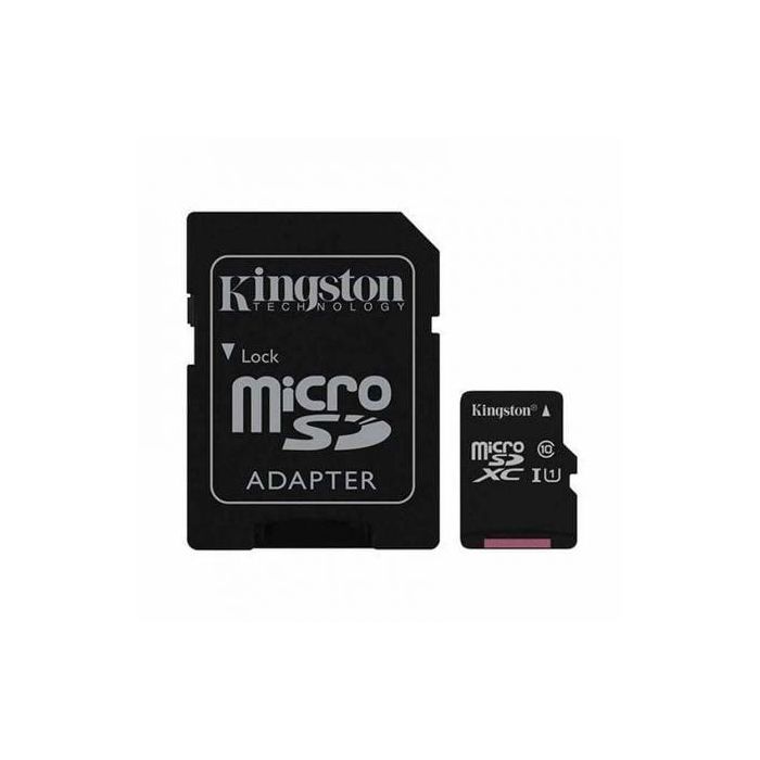 TARJETA MICROSD XC - 64GB + ADAPTADOR KINGSTON CANVAS SELECT - CLASE 10 - 80MB/S