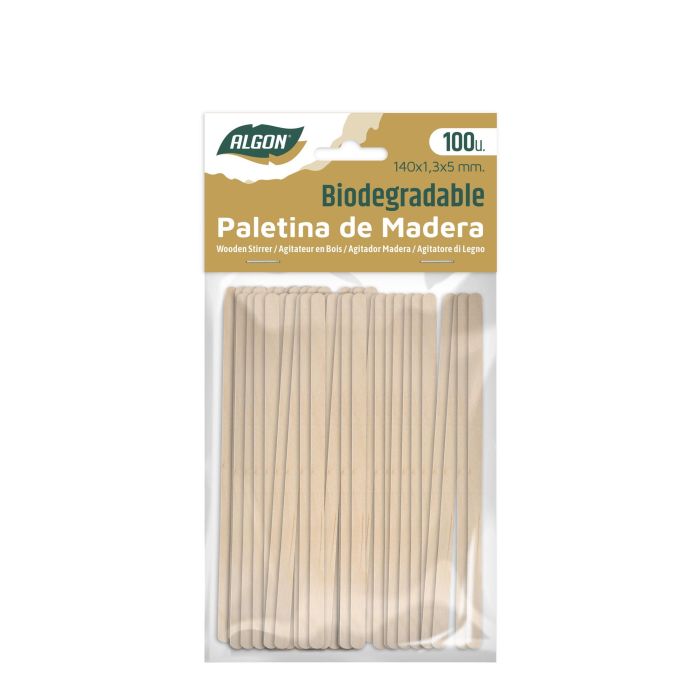 Set de 100 paletinas de madera Algon 140x1.3x5 mm (24 Cajas) 4 Set de 100 paletinas de madera Algon 140x1.3x5 mm (24 Cajas) 4