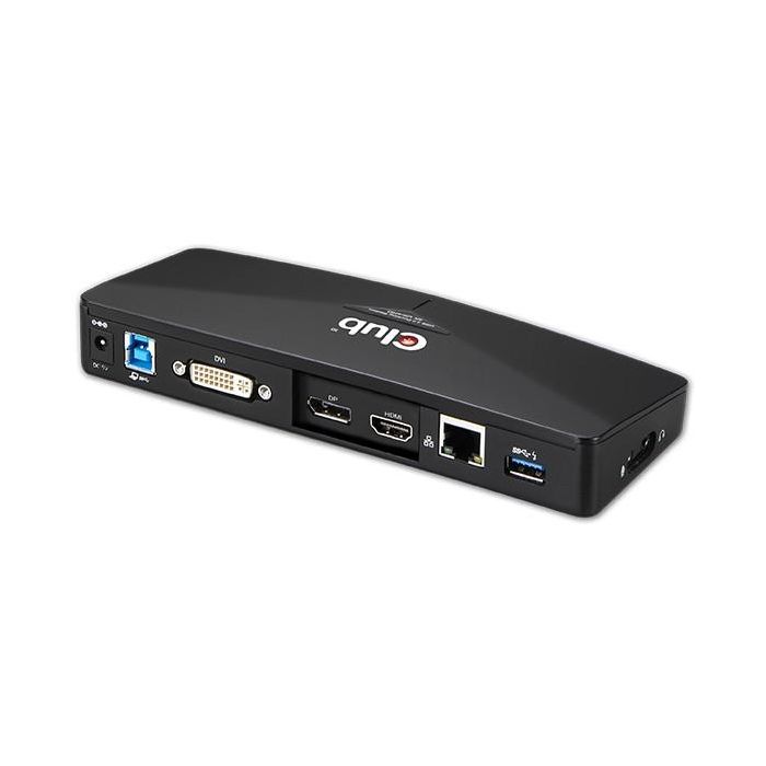 Club3D Docking Station USB 3.0 4K UHD Triple Pantalla (HDMI, DisplayPort, DVI) con Ethernet y USB Hub - Negro 1 Club3D Docking Station USB 3.0 4K UHD Triple Pantalla (HDMI, DisplayPort, DVI) con Ethernet y USB Hub - Negro 1