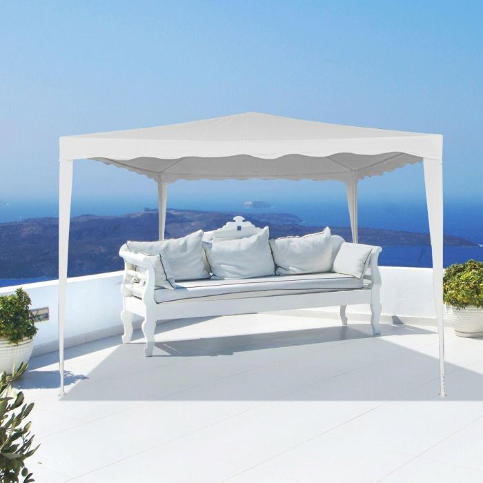 Cenador Aktive 300 x 250 x 300 cm Acero Blanco Plástico 1 Cenador Aktive 300 x 250 x 300 cm Acero Blanco Plástico 1